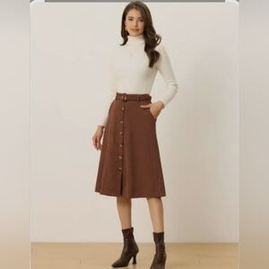 Allegra Brown Button-Up Cape